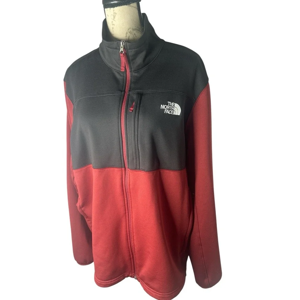 The North Face Astro Ridge Jacket XL Mens Full Zip‎ Red Fleece Zip